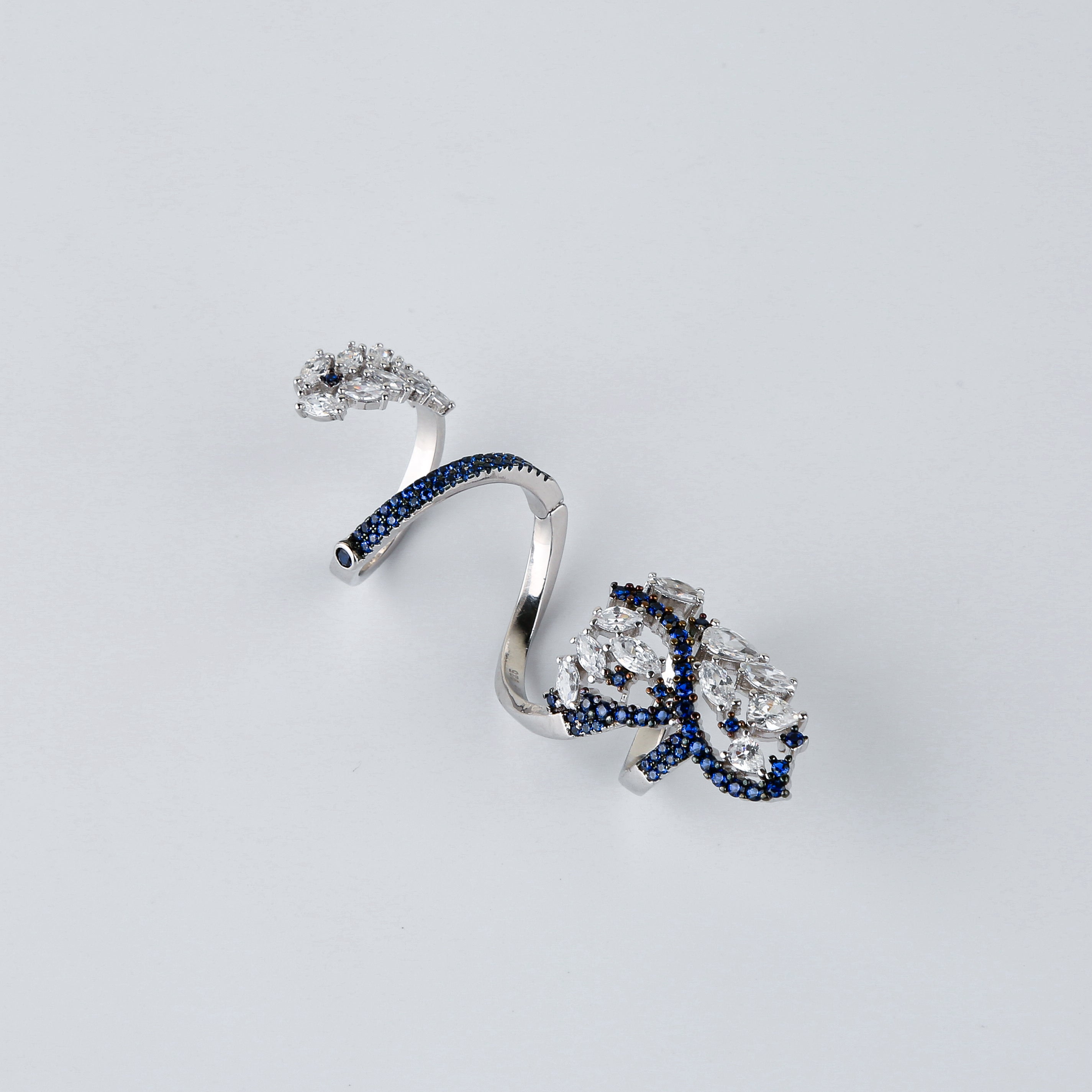 The Foldable Cocktail Peacock Crown Ring