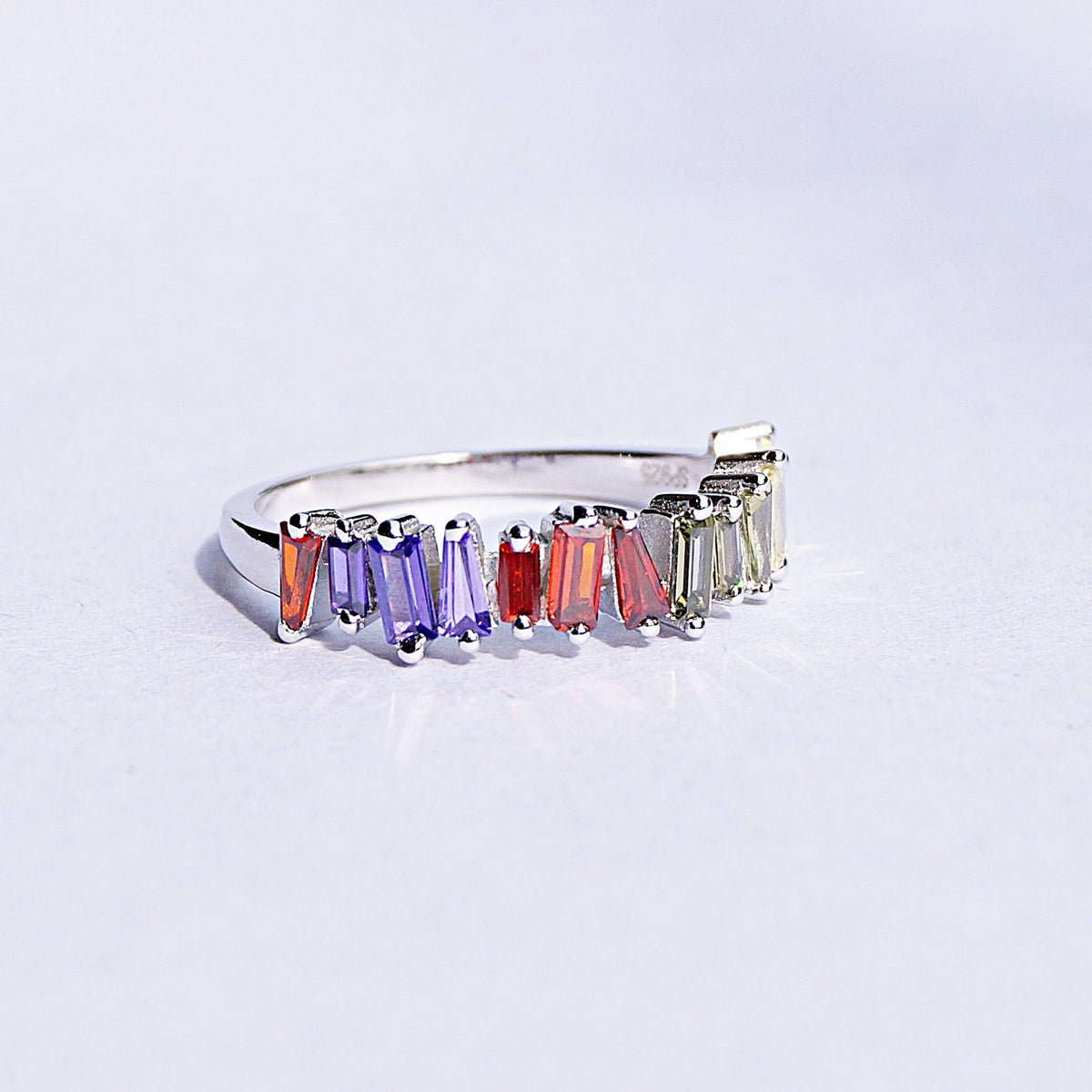 The Rainbow Baguettes Ring