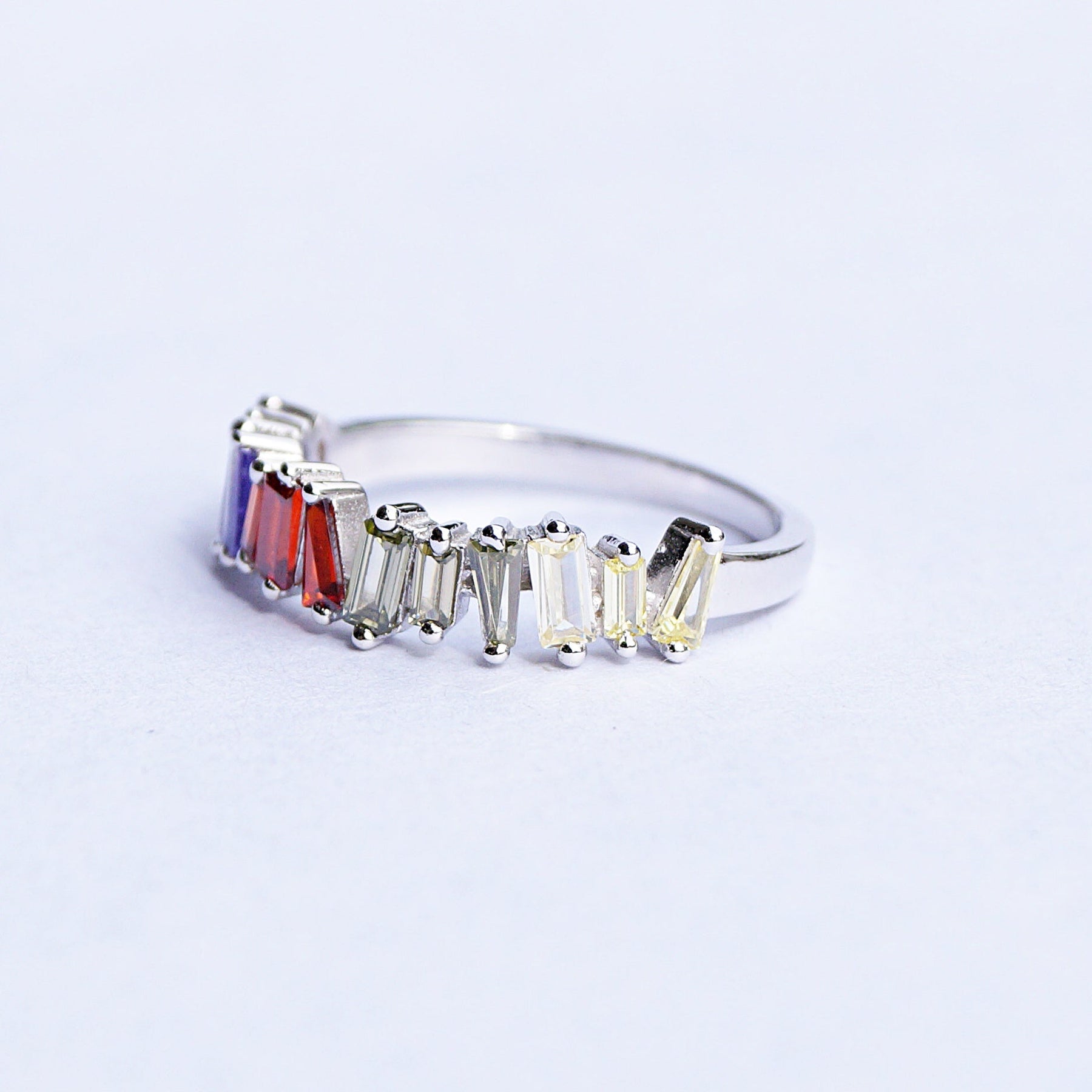 The Rainbow Baguettes Ring