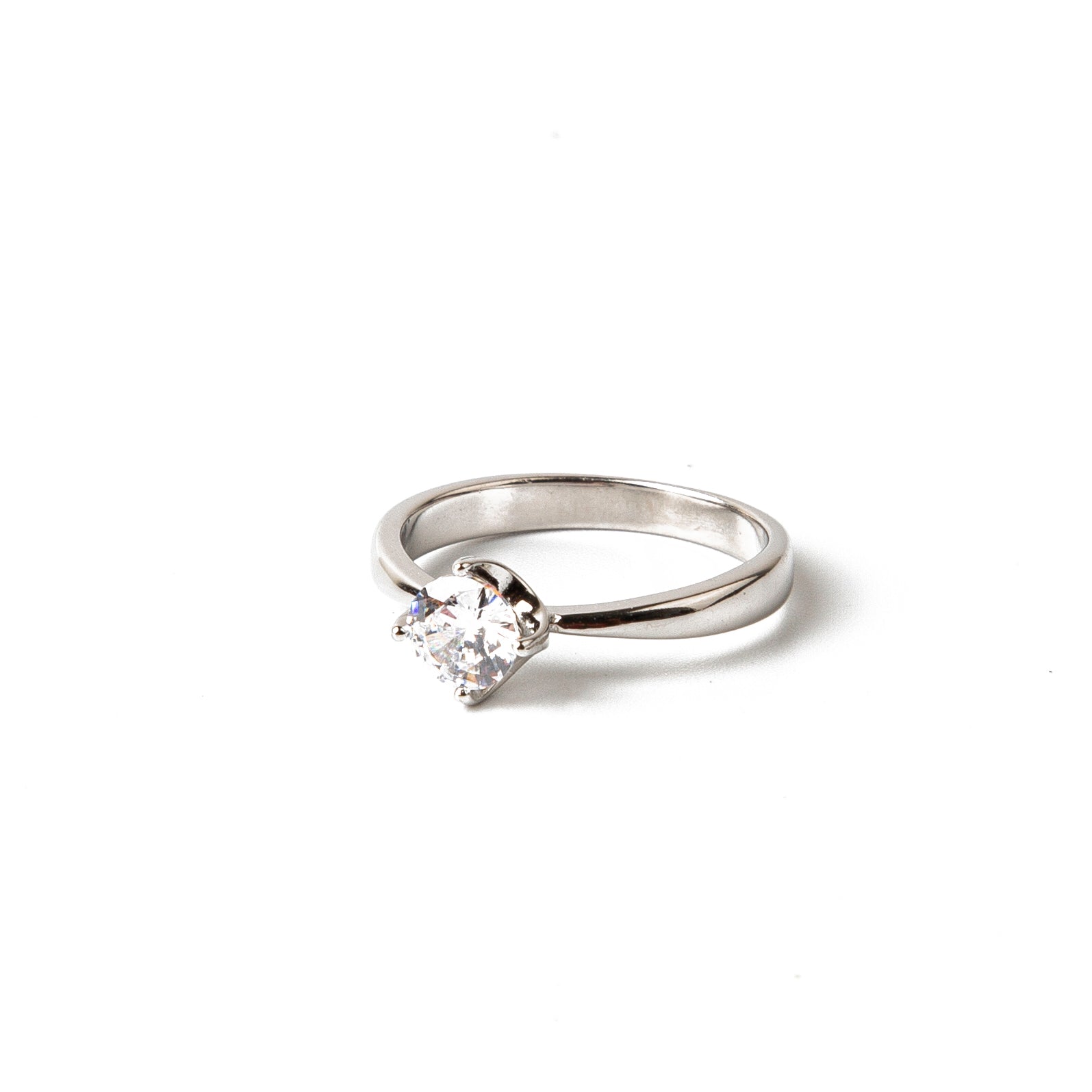 6mm Solitaire Ring with U Gallery