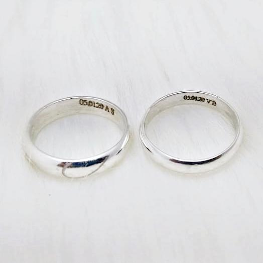 Design Carved Customised Twining Ring Band (Pair)